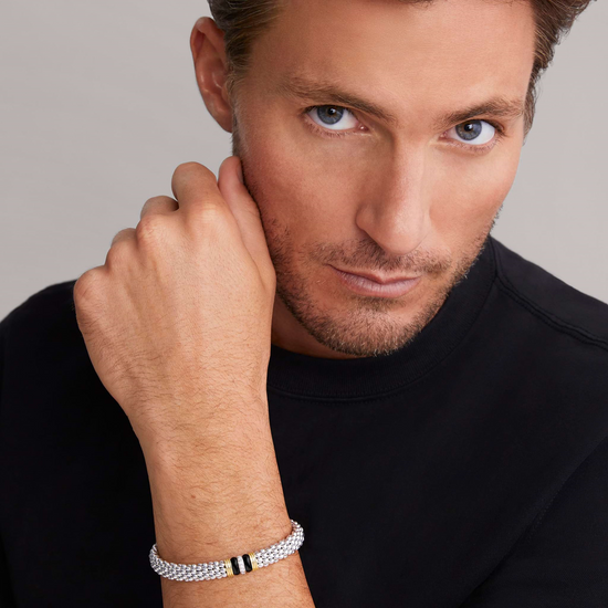 Lagos Single Station Diamond Caviar Bracelet
