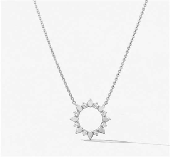 Hearts on Fire Aerial Eclipse Diamond Medium Pendant in 18k White Gold