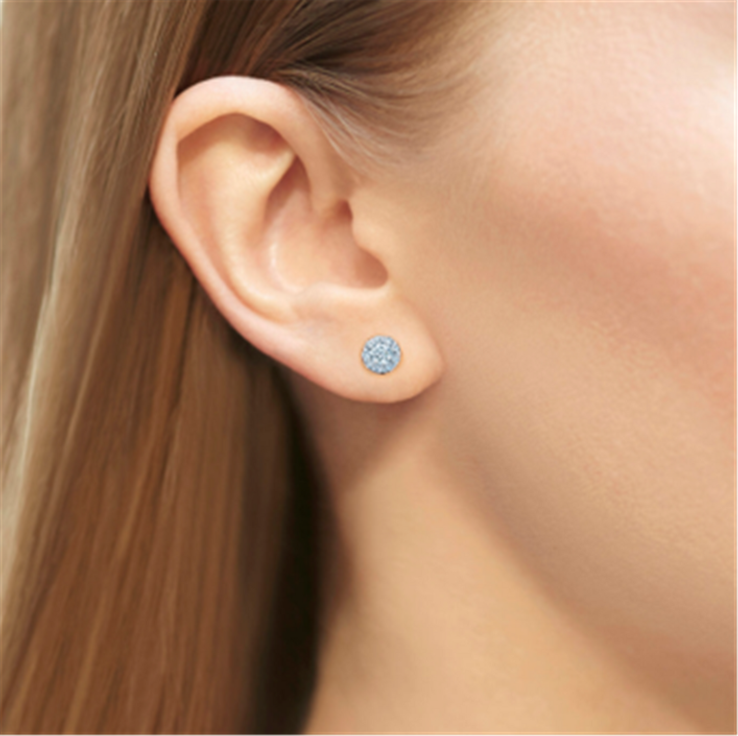 Kwiat 1/2ct Sunburst Diamond Stud Earrings in 18k White Gold