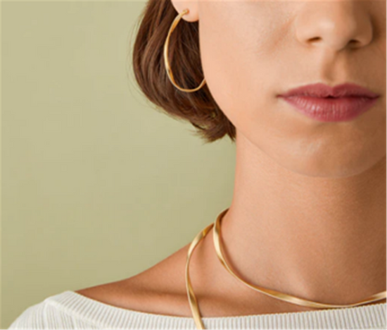 Marco Bicego Twisted Medium Hoops in 18k Gold