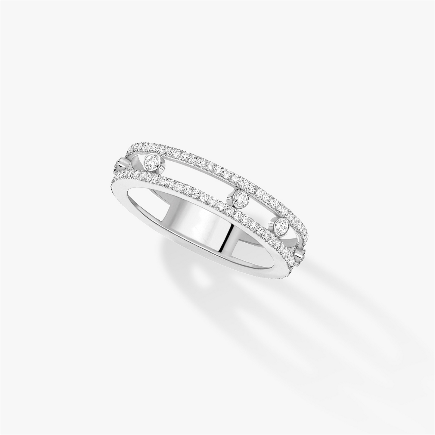 Messika Move Romane Wedding Ring in 18k White Gold & 1/2ct Diamonds