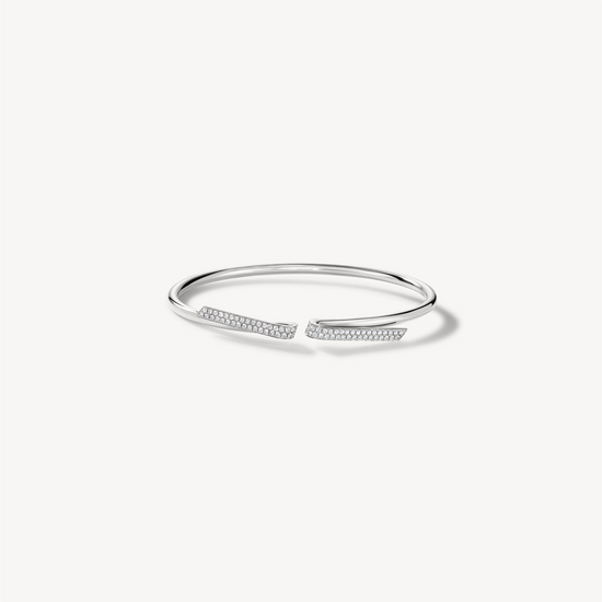 Hearts on Fire Inside/Out Diamond Flexi Bangle Bracelet in 18k White Gold