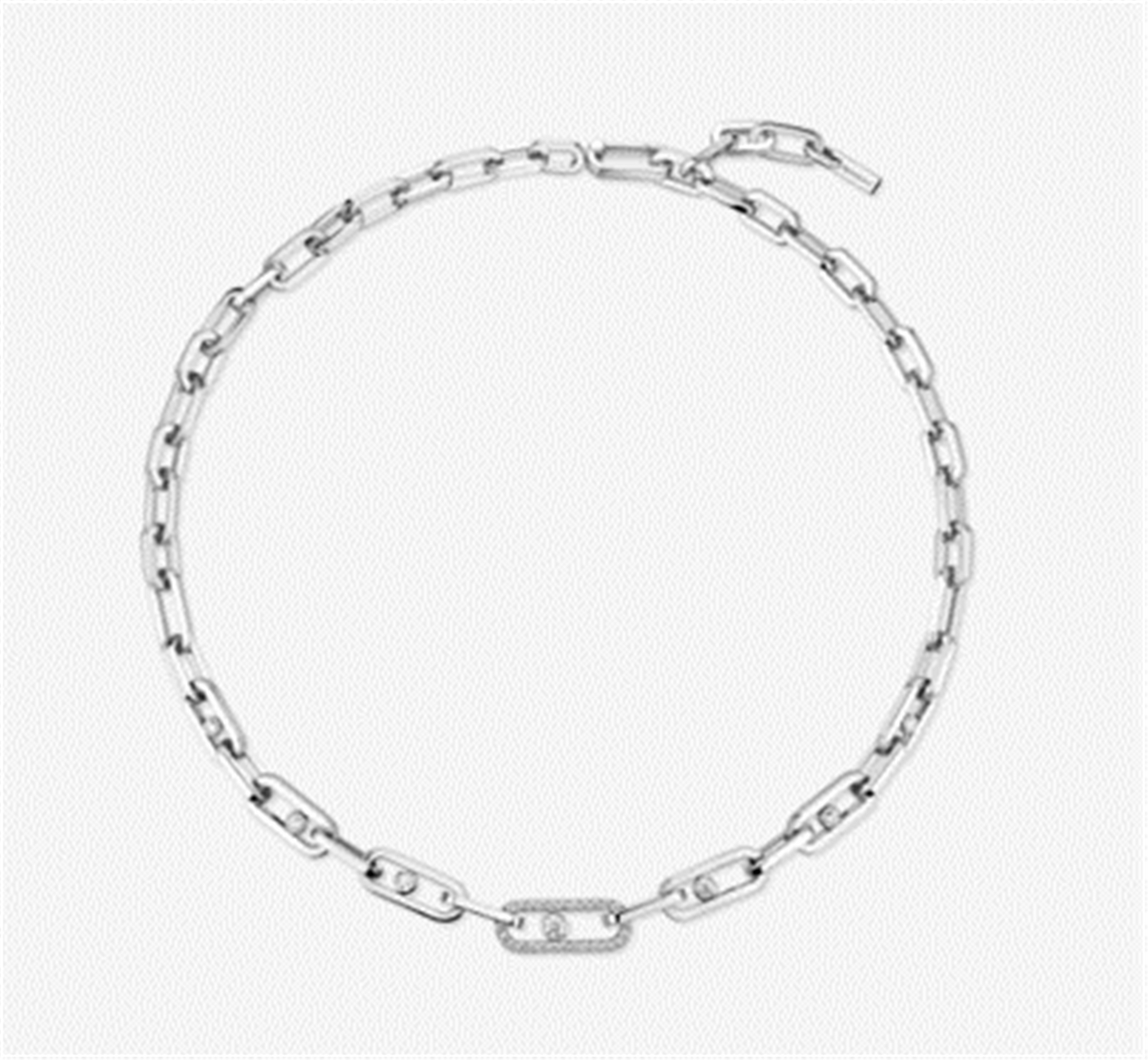Messika Move Link Diamond Necklace in 18k White Gold