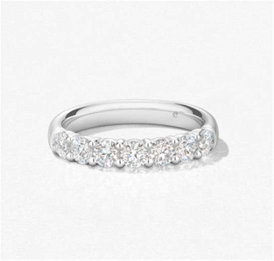 Hearts on Fire 1ct Signature 7 Stone Band in 18k White Gold