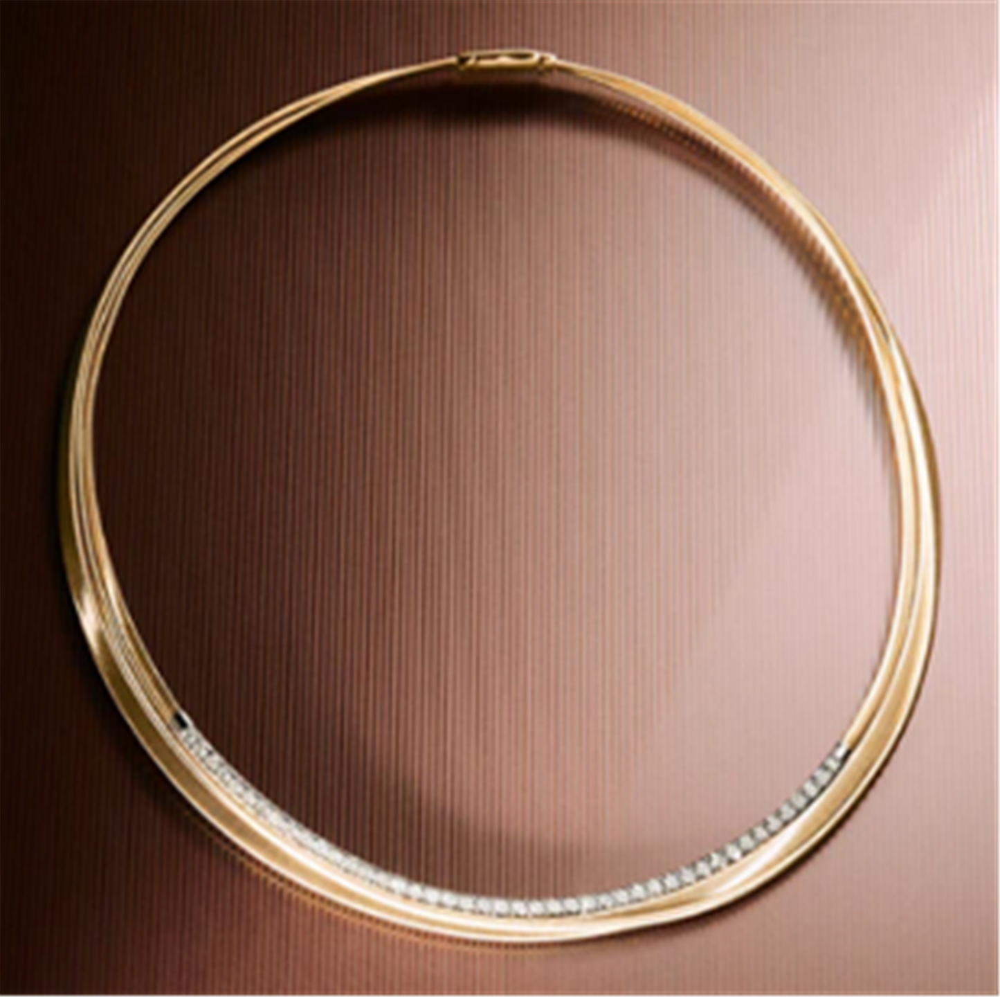 Marco Bicego Masai 3 Strand Collar Diamond Necklace in 18k Gold