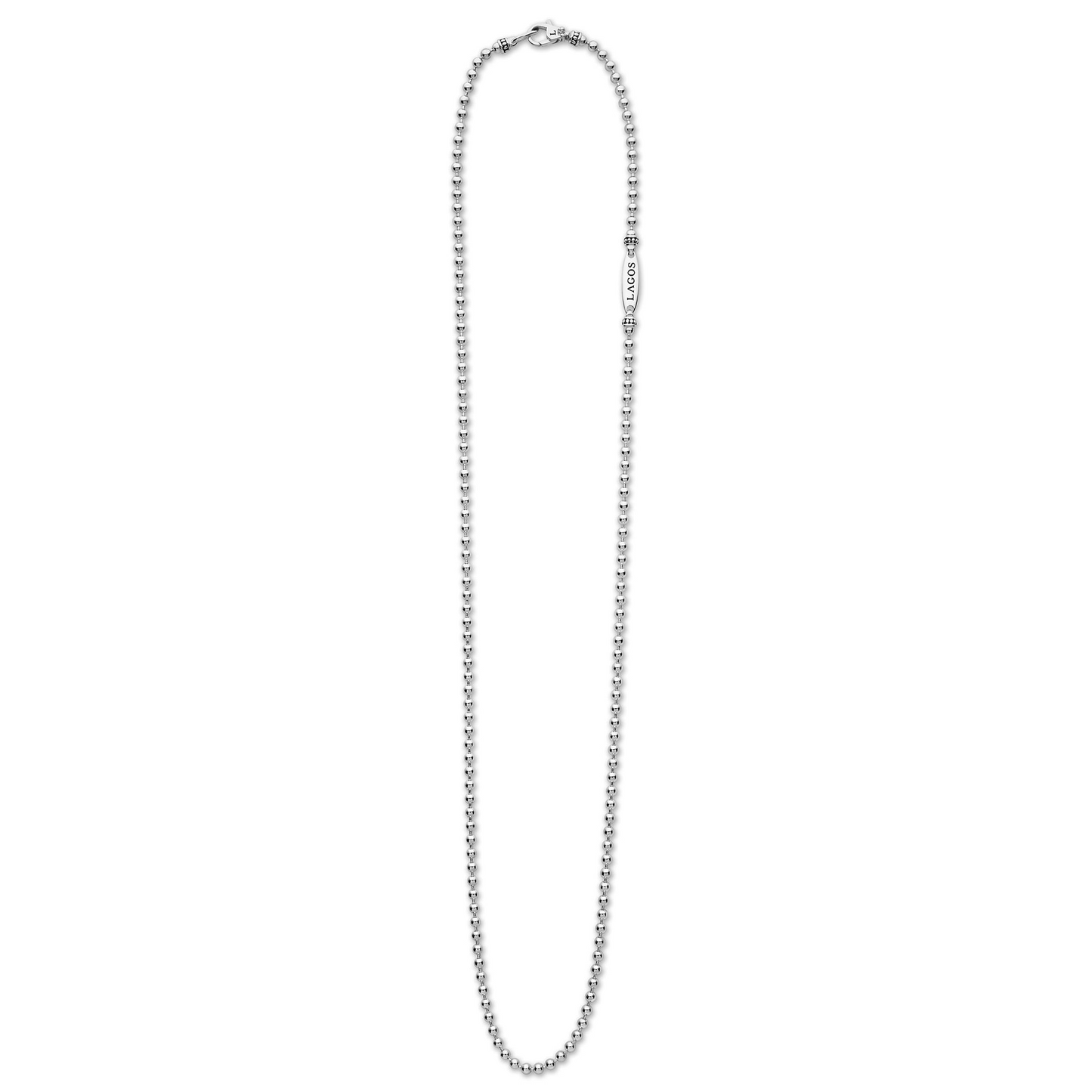 Lagos Beaded Chain Necklace in Sterling Silver - 22"