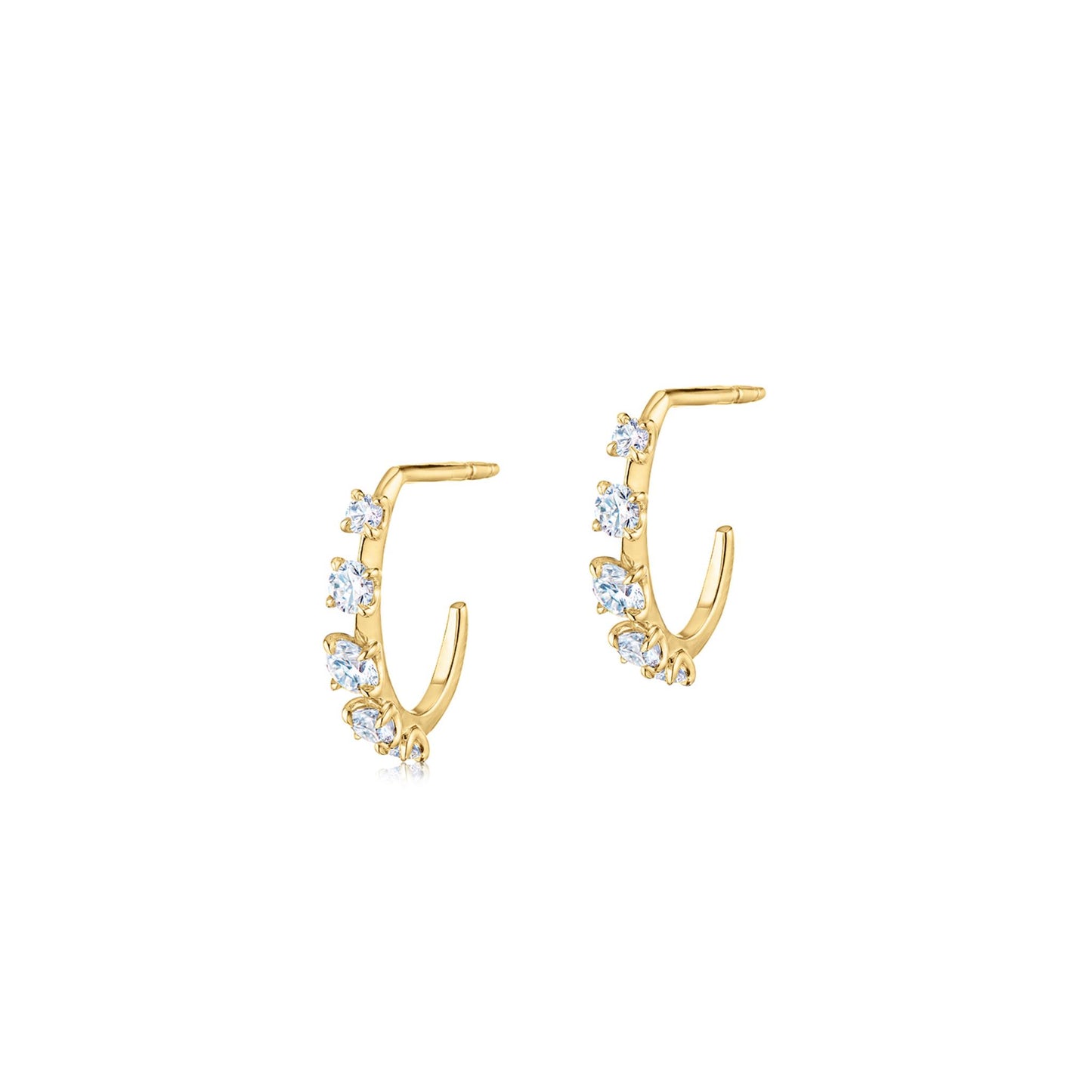 Kwiat Starry Night Petite Diamond Hoops in 18k Yellow Gold & 0.60ct Diamonds