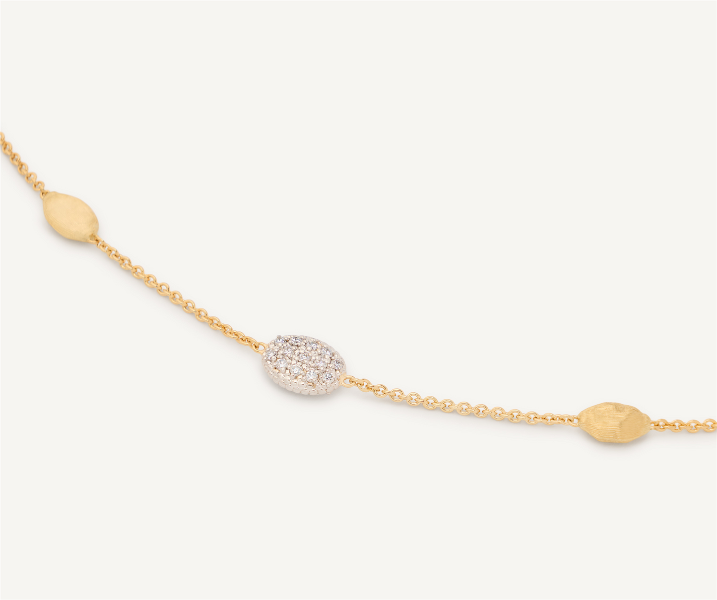 Marco Bicego Siviglia Diamond Bean Bracelet in 18k Yellow Gold