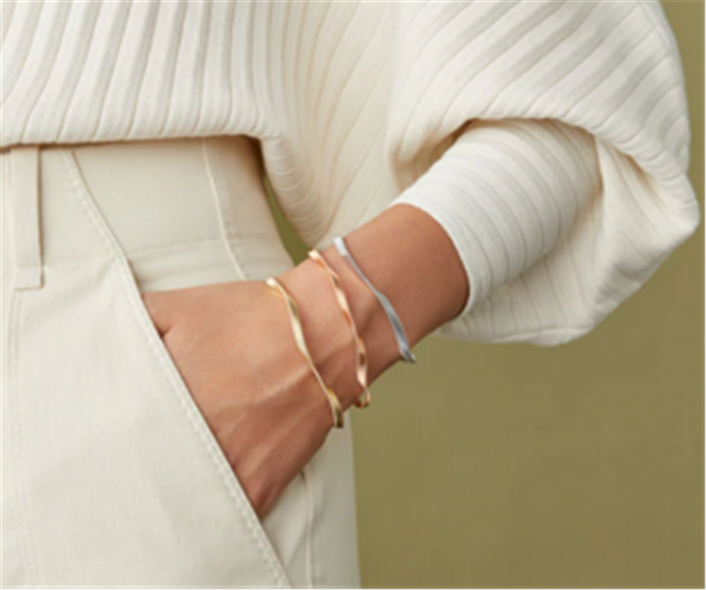 Marco Bicego Marrakech Twisted Supreme Bangle in 18k White Gold