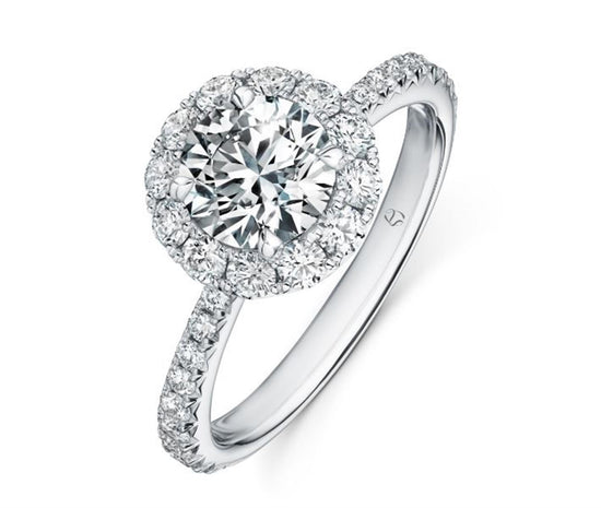 Hearts on Fire Platinum Vela Solitaire Engagement Ring