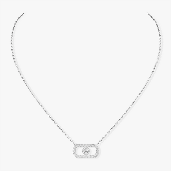 Messika So Move White Gold Pavé Diamond Necklace