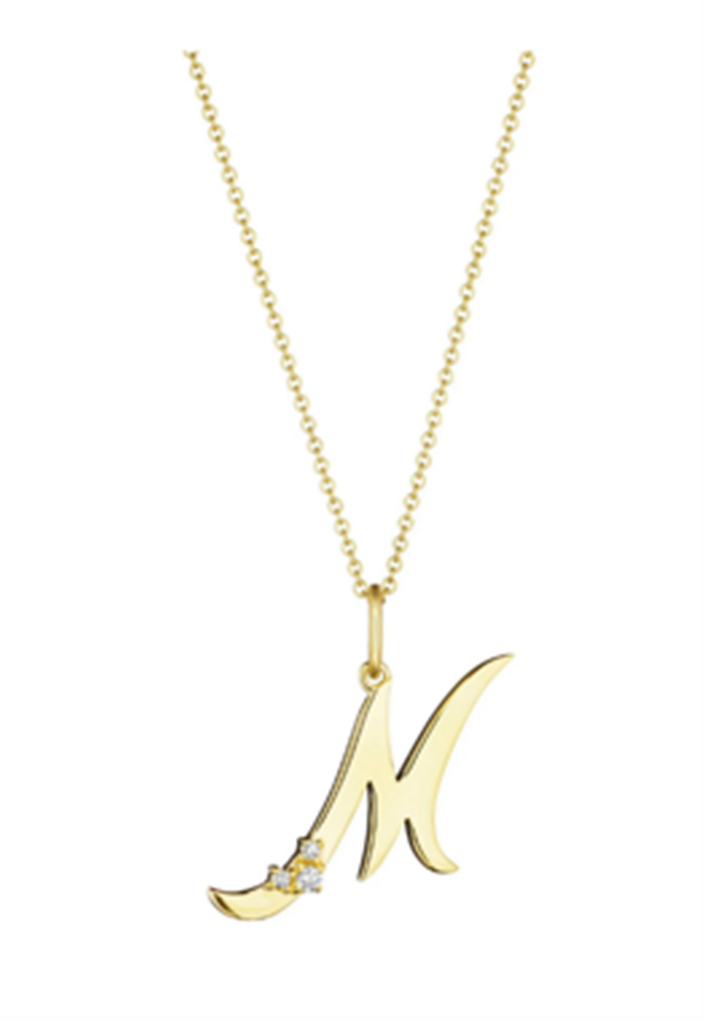 Penny Preville Diamond Accent "M" Initial Charm