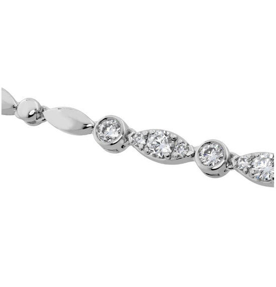 Hearts on Fire Bezel Regal Line Diamond Necklace in 18k White Gold