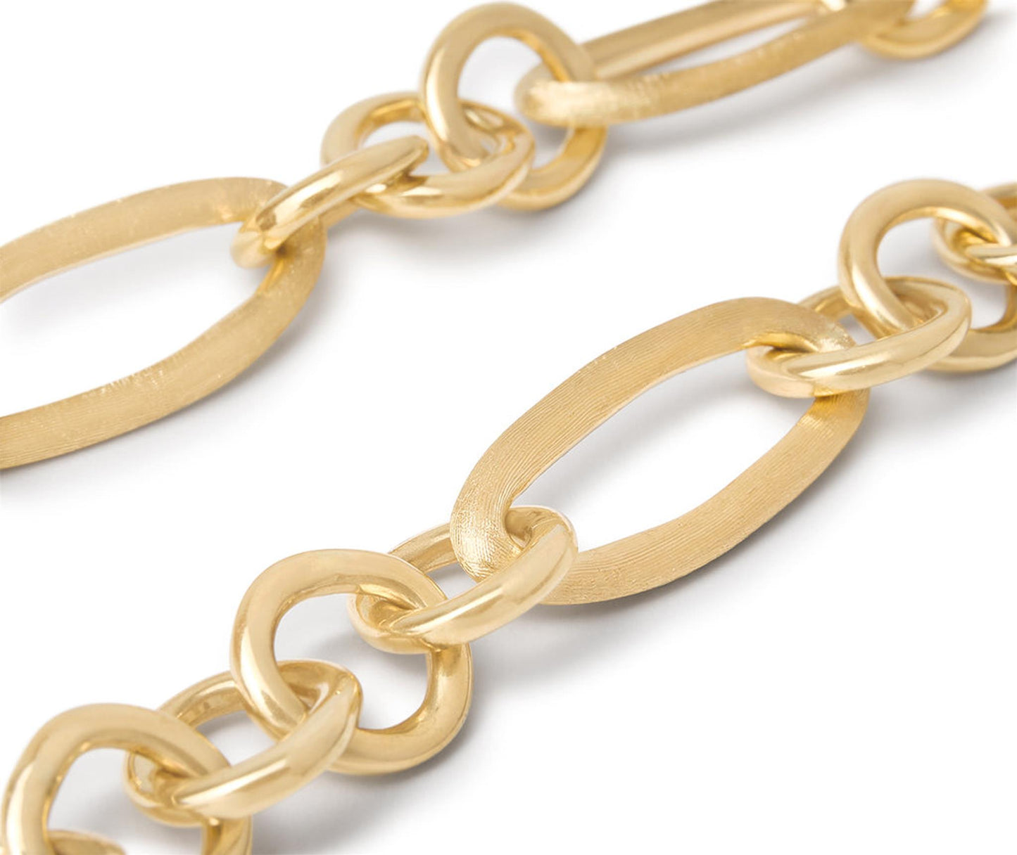 Marco Bicego Jaipur Gold Engraved & Polished Alternating Link Necklace