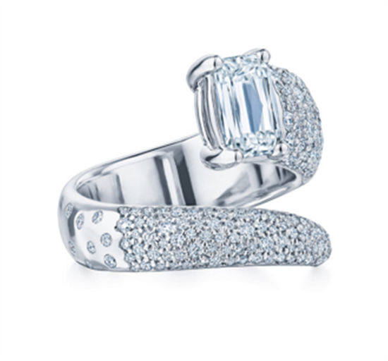Kwiat Cobblestone Ashoka Pave Wrap Diamond Ring