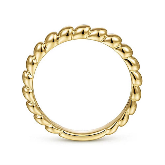 Gabriel & Co. Gold Bujukan Bead Ring