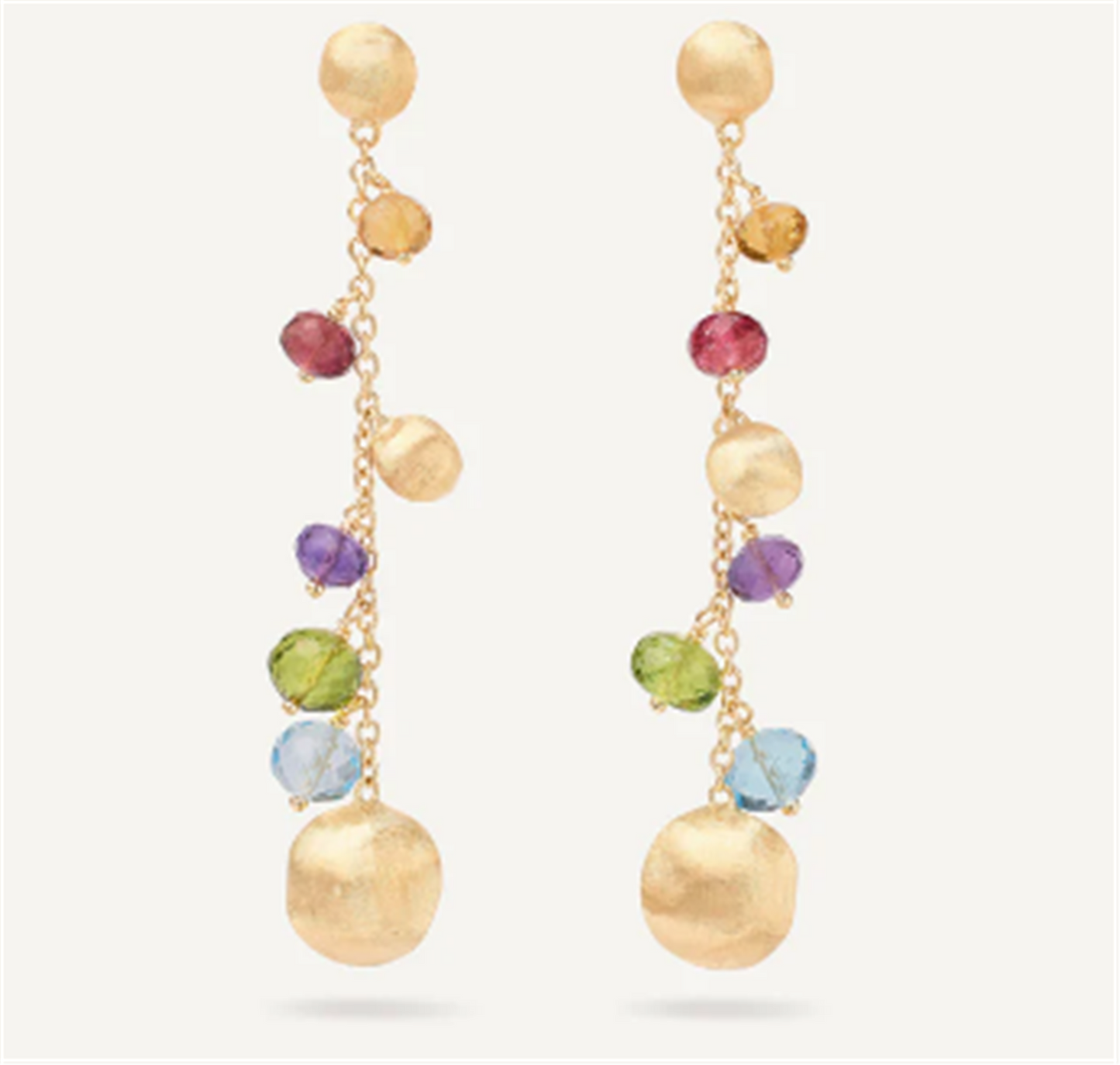 Marco Bicego Mixed Gemstone Duster Earrings in 18k Gold