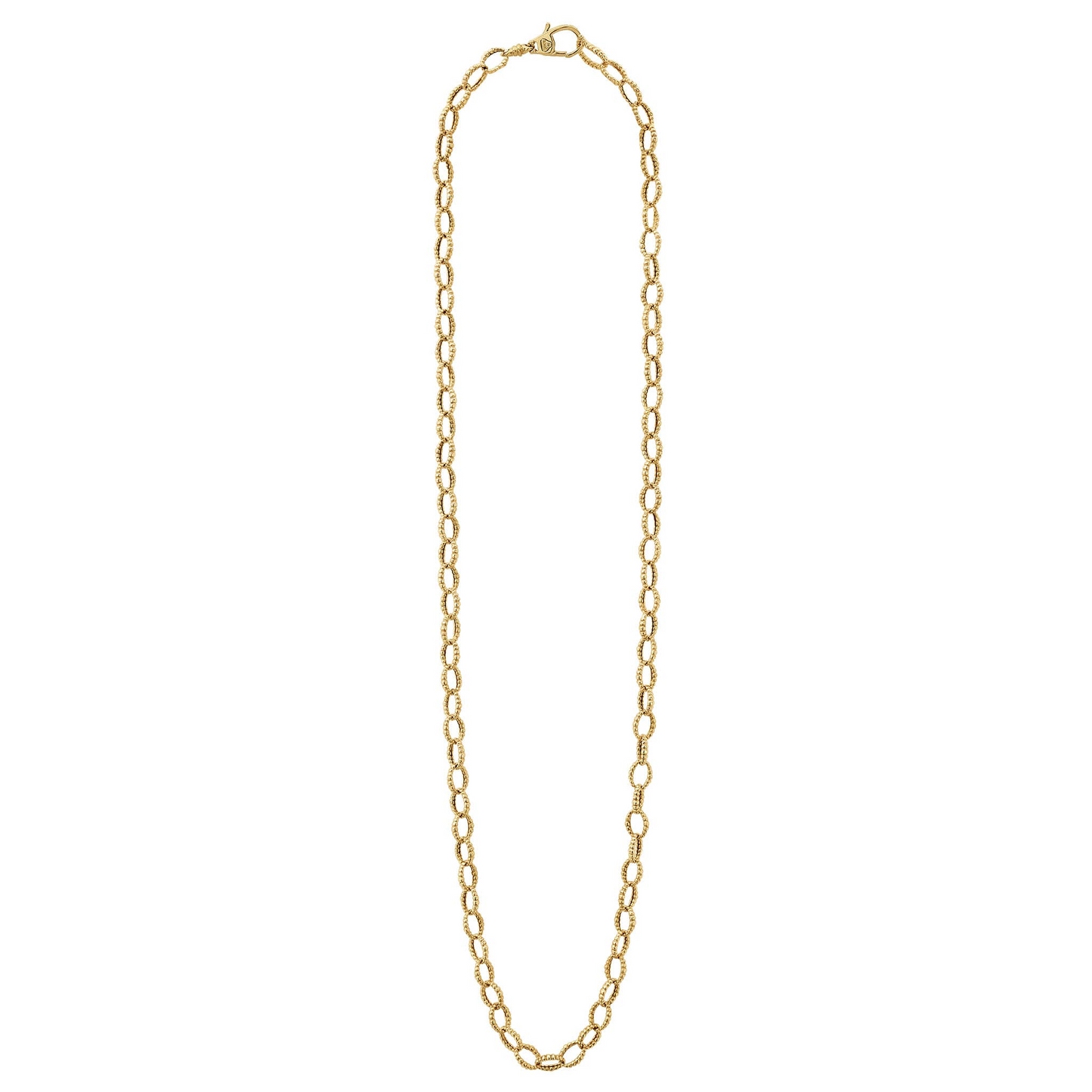 Lagos Gold Fluted Link Necklace in 18k Gold