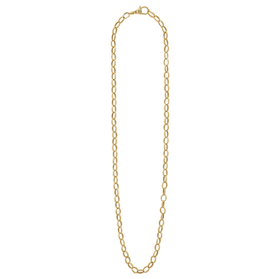 Lagos Gold Fluted Link Necklace in 18k Gold