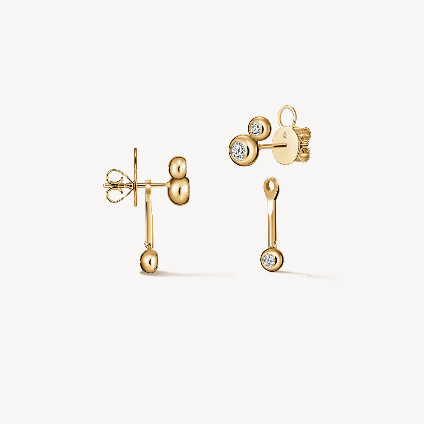 Hearts On Fire Dream Drop Earrings, Small  in 18k Yellow Gold