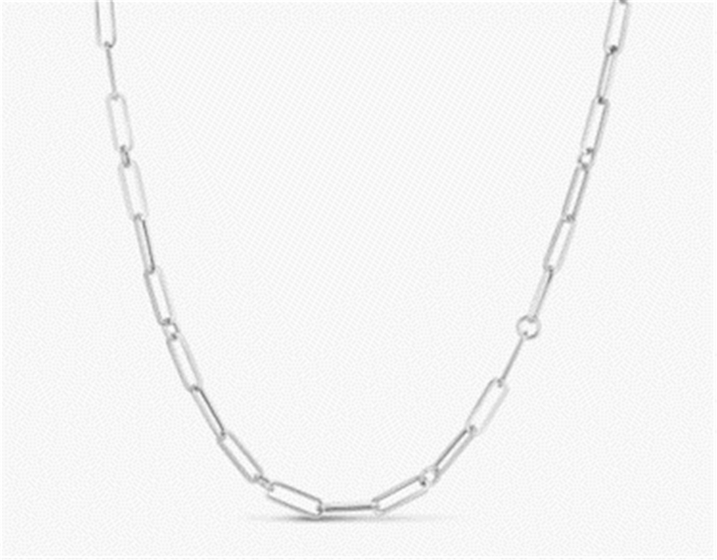 Roberto Coin Paperclip & Round Link Chain Necklace in 18k White Gold