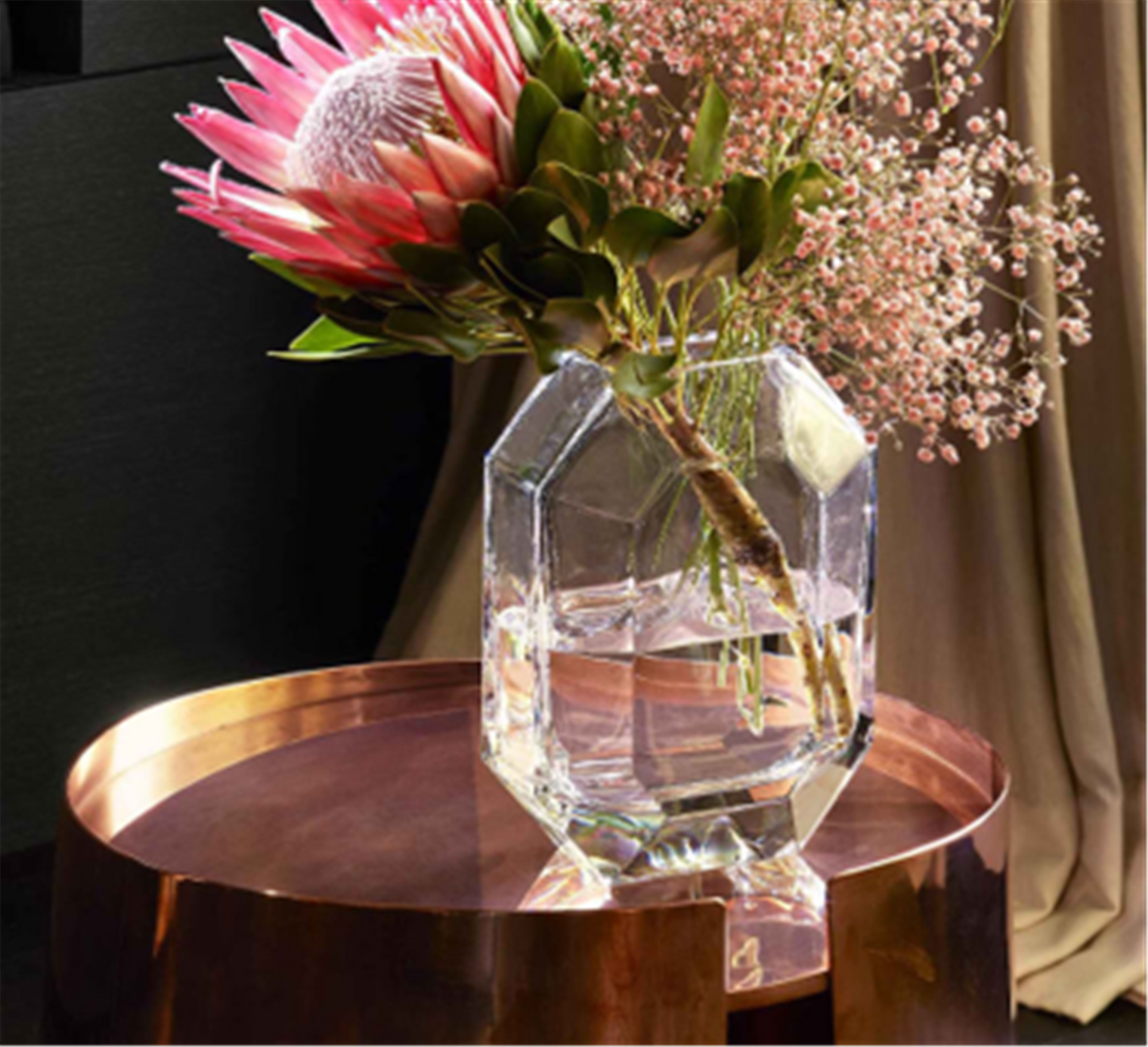 Baccarat Octagone Vase Clear