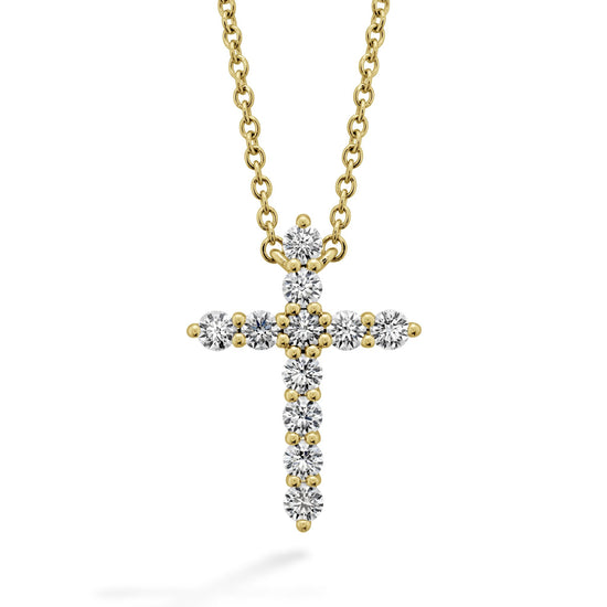 Hearts on Fire 18k Gold Signature Diamond Cross Pendant, Large