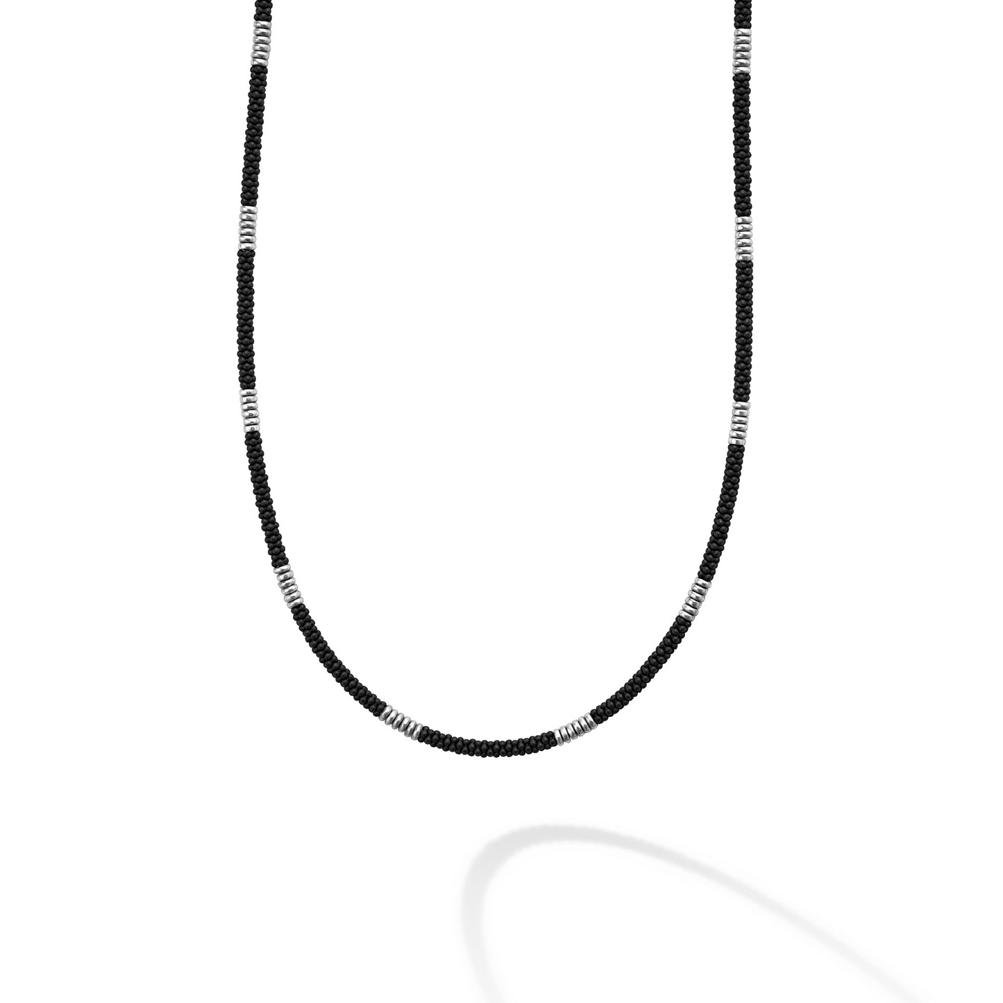 Lagos Silver Station Matte Ceramic Beaded Necklace
