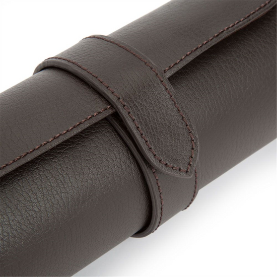 WOLF Brown Blake Watch Roll with Capsule