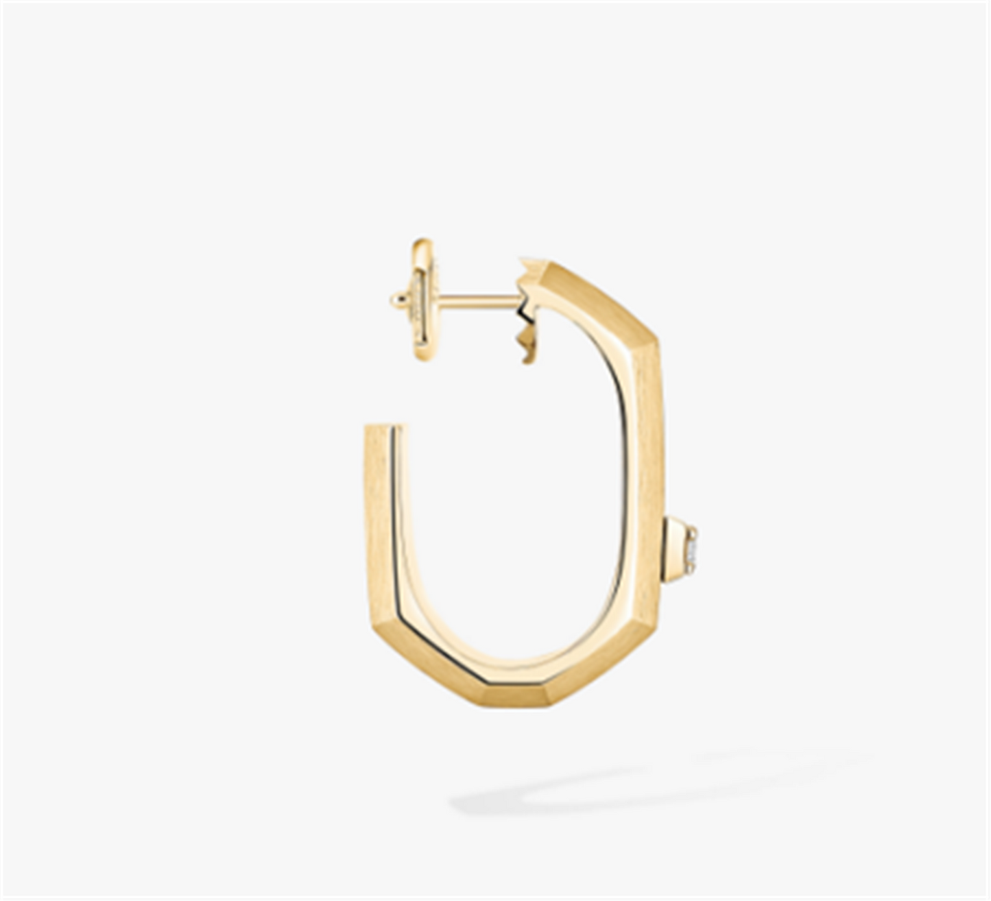 Messika Moderniste Single Hoop Diamond Earring, Medium in 18k Yellow Gold