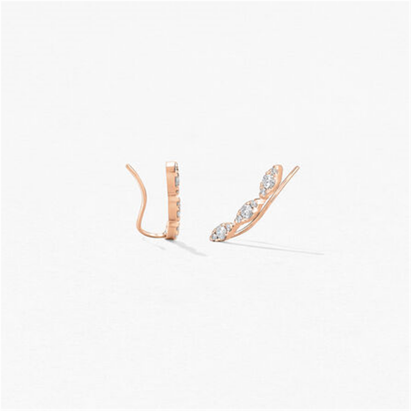 Hearts On Fire Aerial Marquise Ear Climbers in 18k Rose Gold