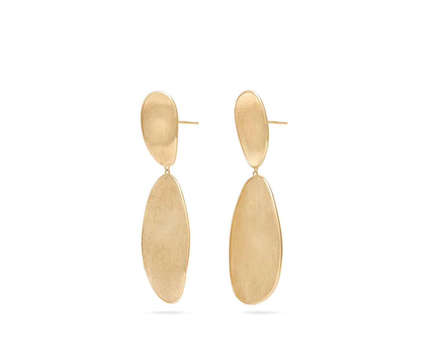 Lunaria Yellow Gold Large Double Drop Earrings