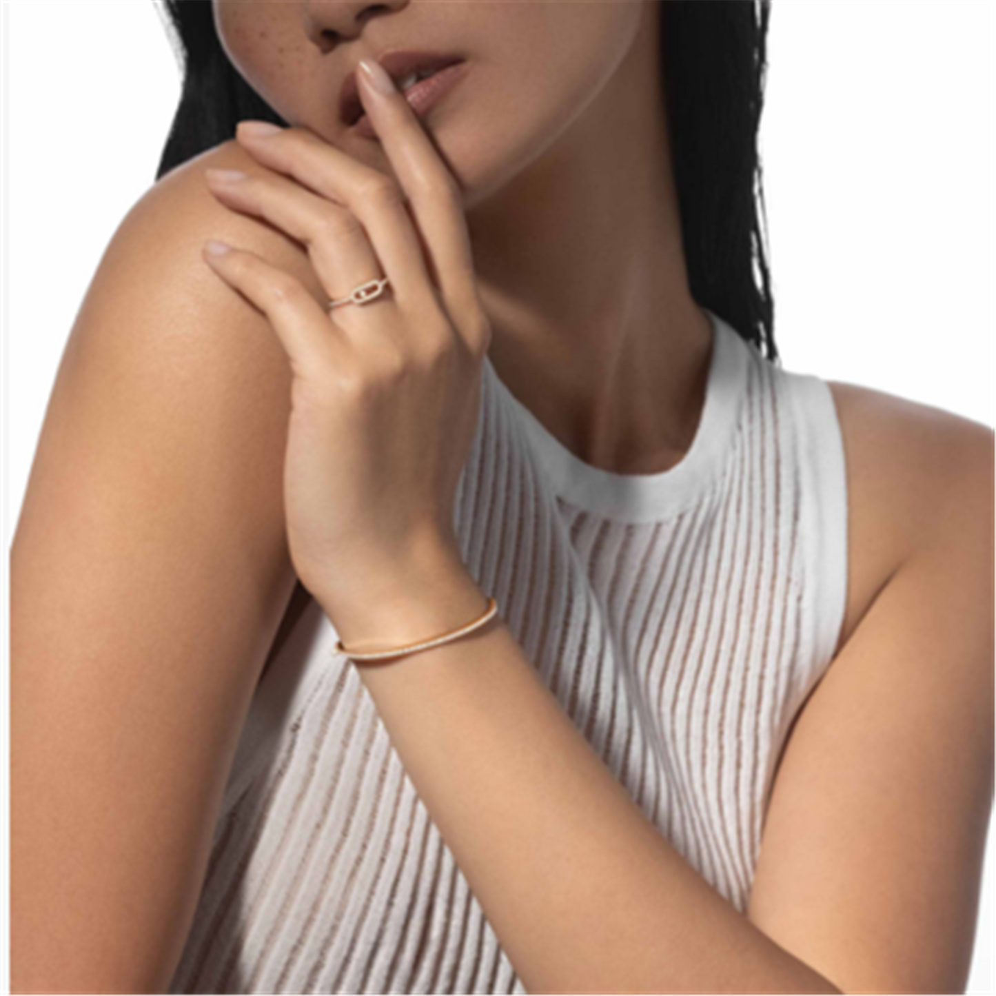 Messika Move Uno Diamond Pavé Ring in 18k Yellow Gold