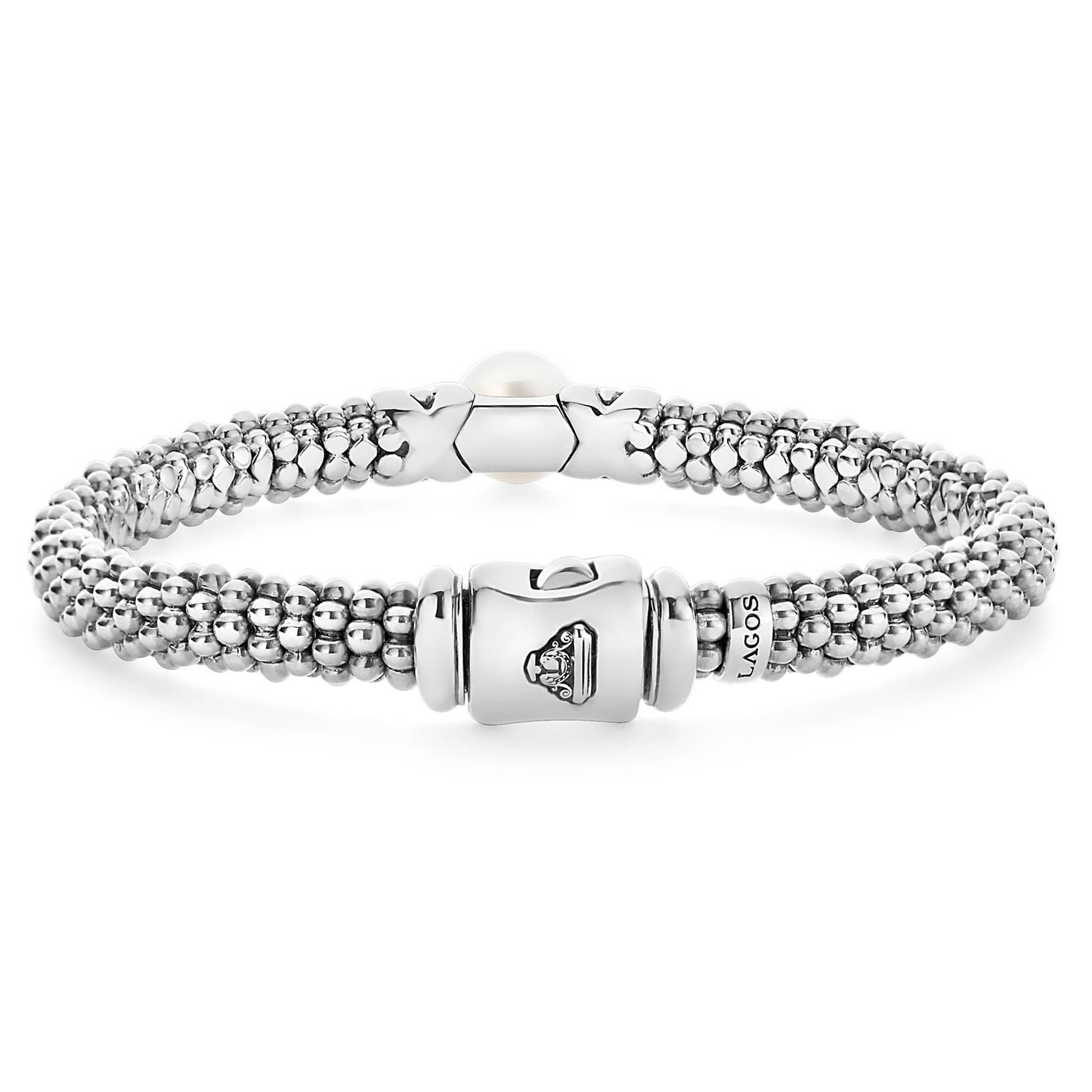 Lagos Silver X Pearl Caviar Bracelet