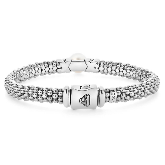 Lagos Silver X Pearl Caviar Bracelet