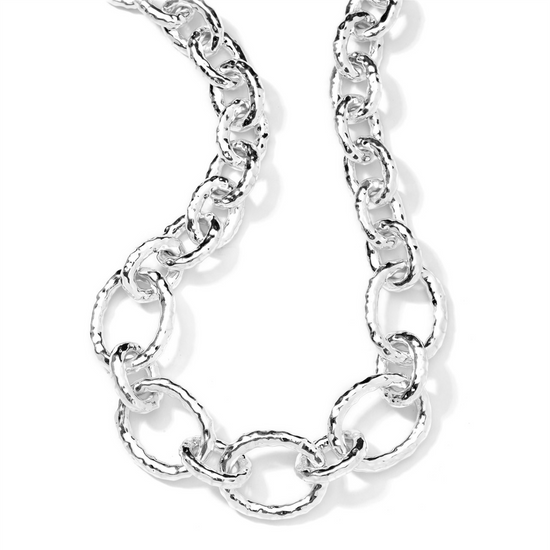 Ippolita Short Hammered Silver Bastille Necklace