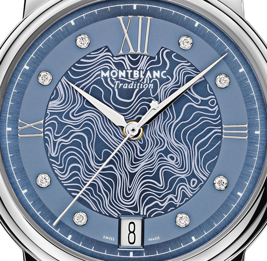 Montblanc Tradition Blue Diamond Dial Watch