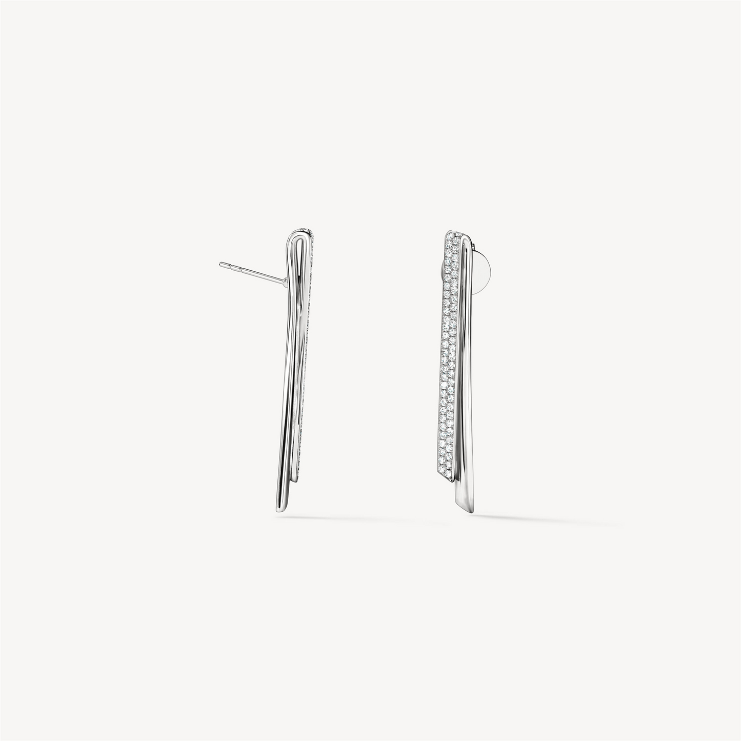 Hearts on Fire Inside/Out Diamond Stiletto Flip Drop Earrings in 18k White Gold