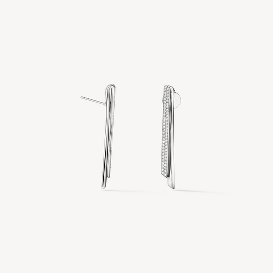 Hearts on Fire Inside/Out Diamond Stiletto Flip Drop Earrings in 18k White Gold