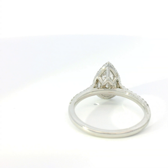Couture Halo Pear Shaped Engagement Ring Setting