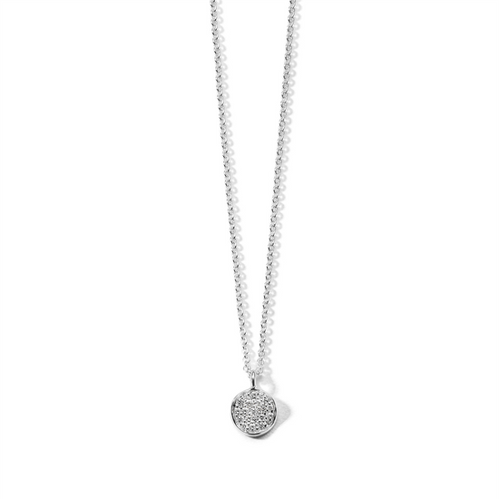 Ippolita Mini Diamond Flower Pendant Necklace in Sterling Silver