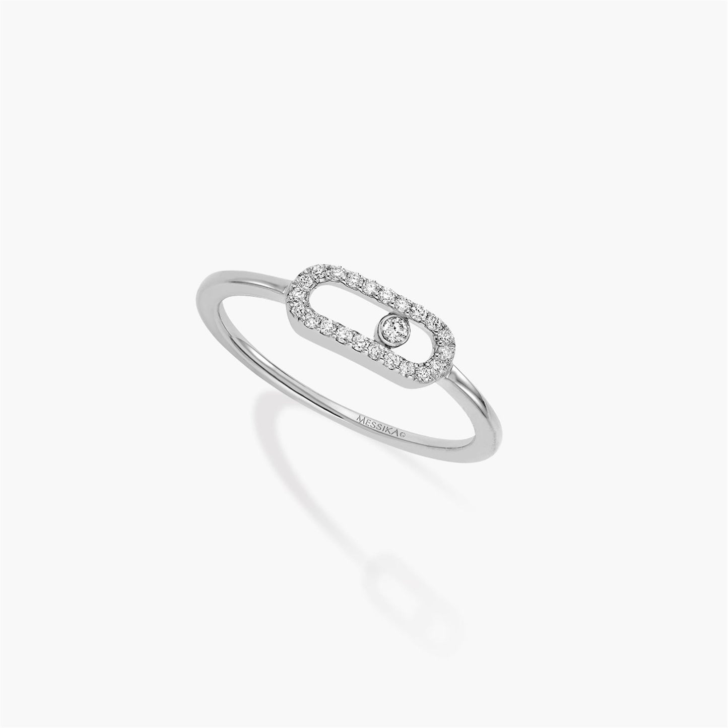 Messika Move Uno Ring in 18k White Gold & 1/10ct Diamonds