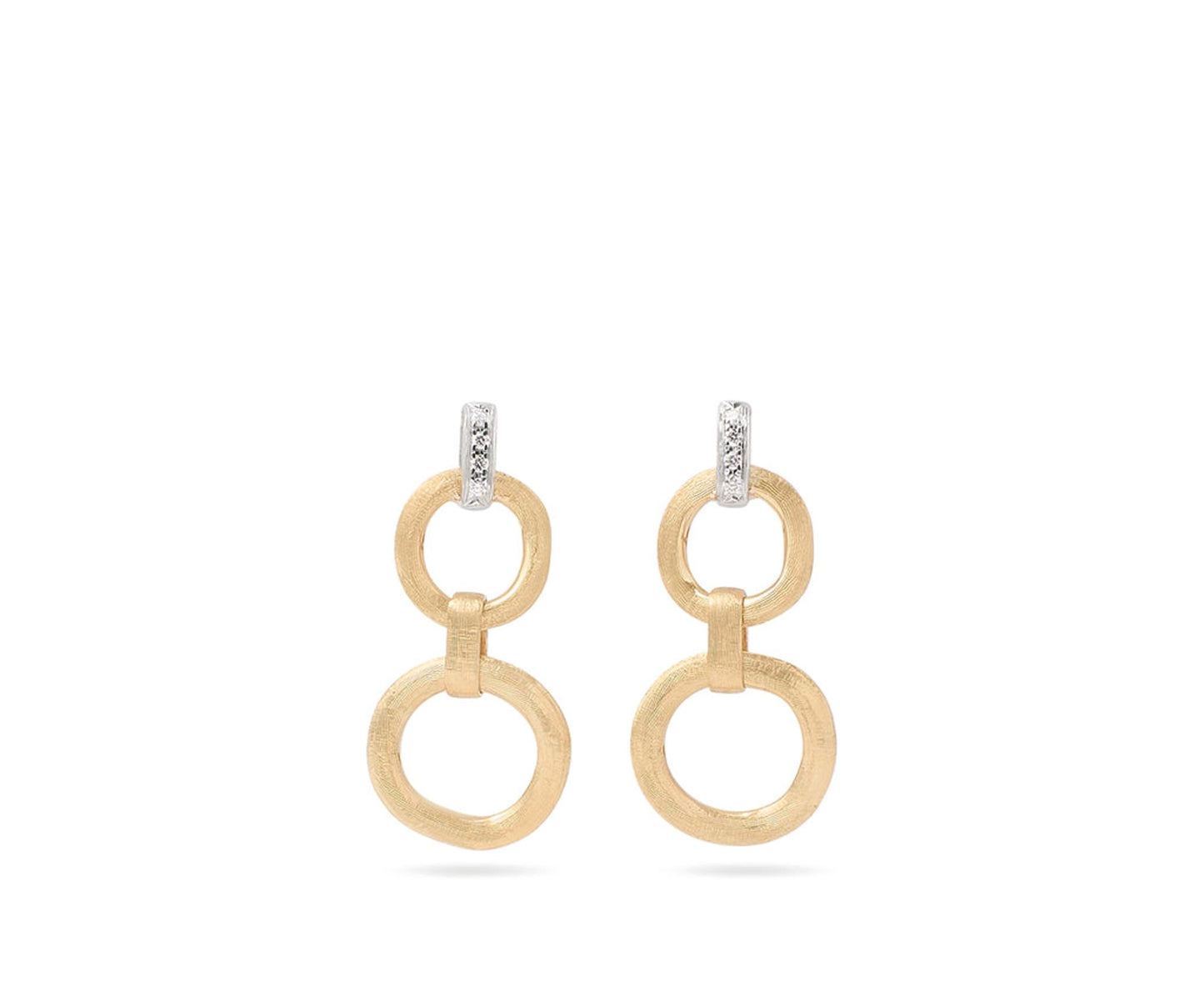 Marco Bicego Jzaipur Gold Double Drop Earrings with Diamonds
