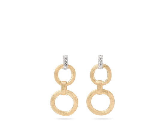 Marco Bicego Jzaipur Gold Double Drop Earrings with Diamonds