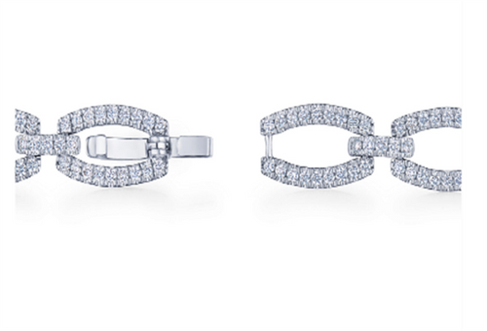 Kwiat 18k White Gold Oval Link Diamond Bracelet