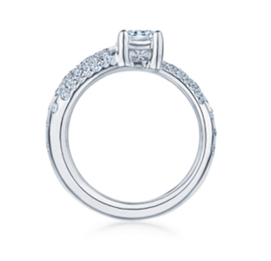 Kwiat Cobblestone Ashoka Pave Wrap Diamond Ring