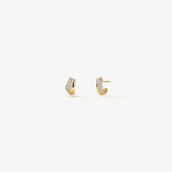 Hearts on Fire Inside/Out Diamond Flip Huggie Earrings in 18k Yellow Gold
