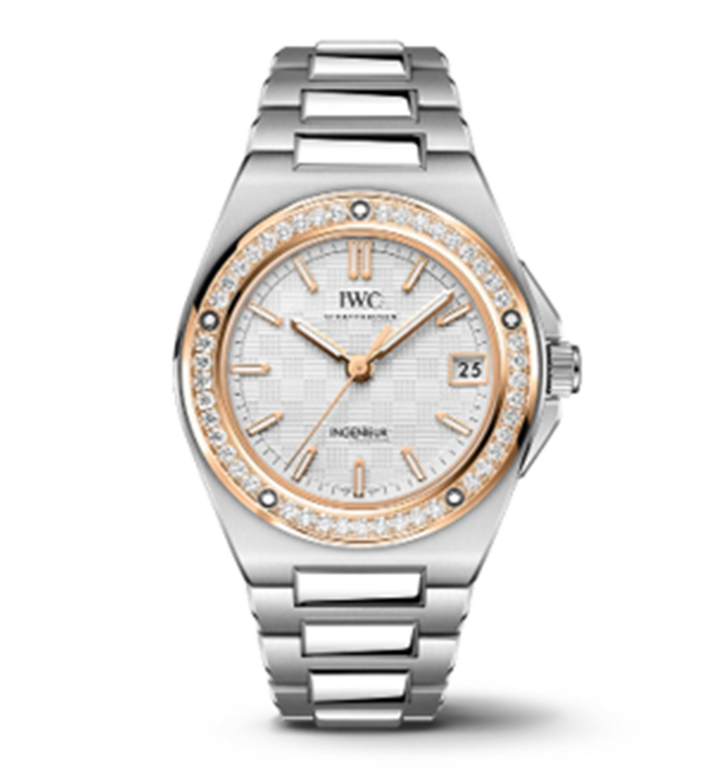 IWC Schaffhausen Stainless Steel/18k Yellow Gold Ingenieur Automatic 35mm w/Silver Dial & Diamond Bezel