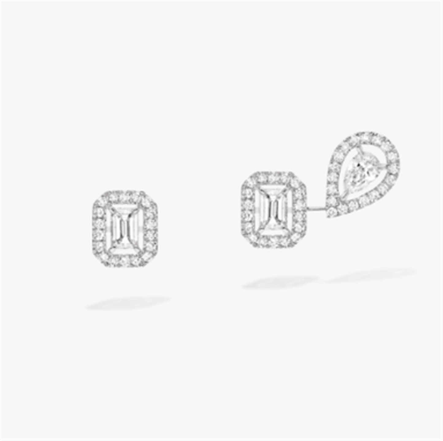 Messika My Twin Earrings 1+2 0.10ct x3 in 18k White Gold