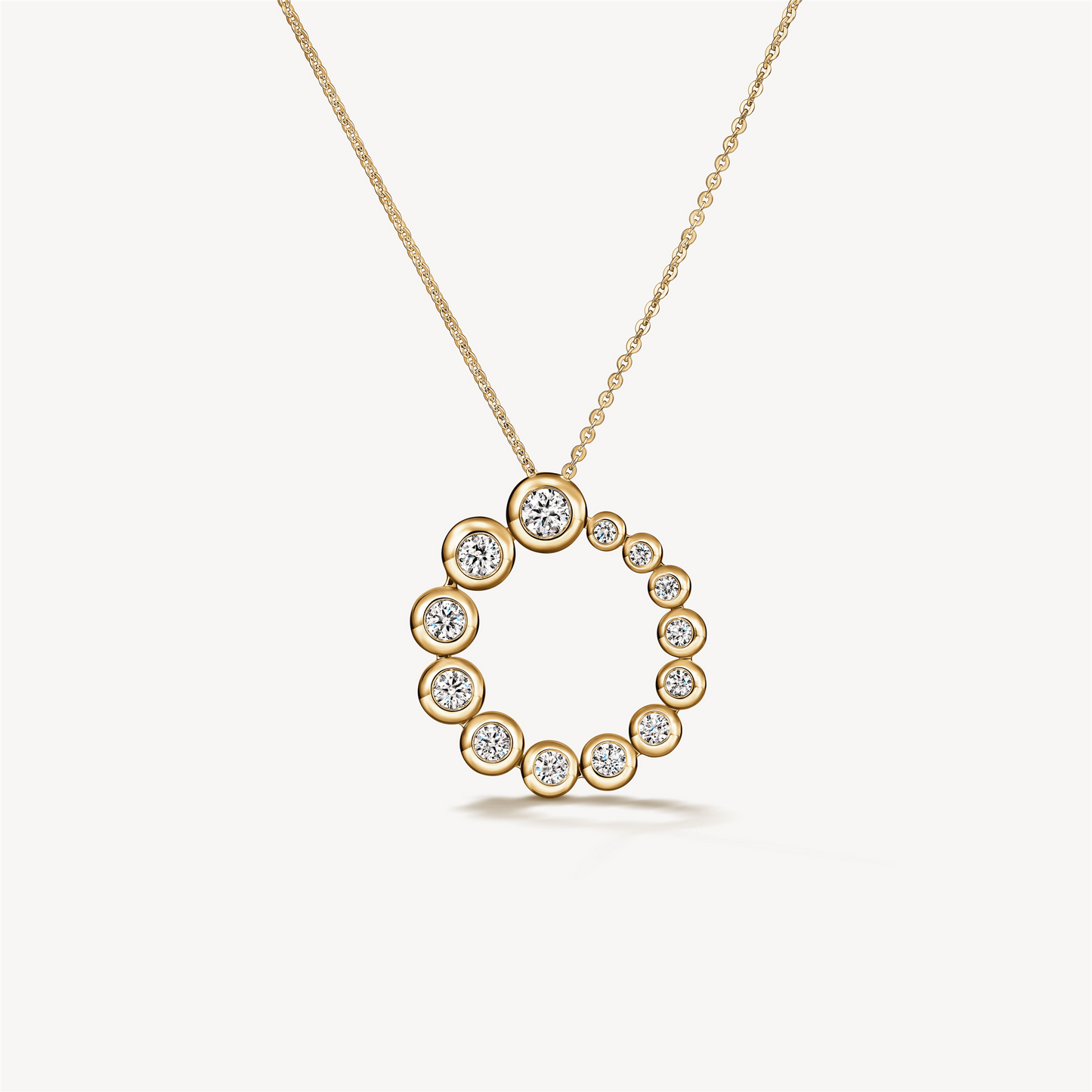 Hearts On Fire Dream Circle Convertible Pendant Necklace in 18k Yellow Gold